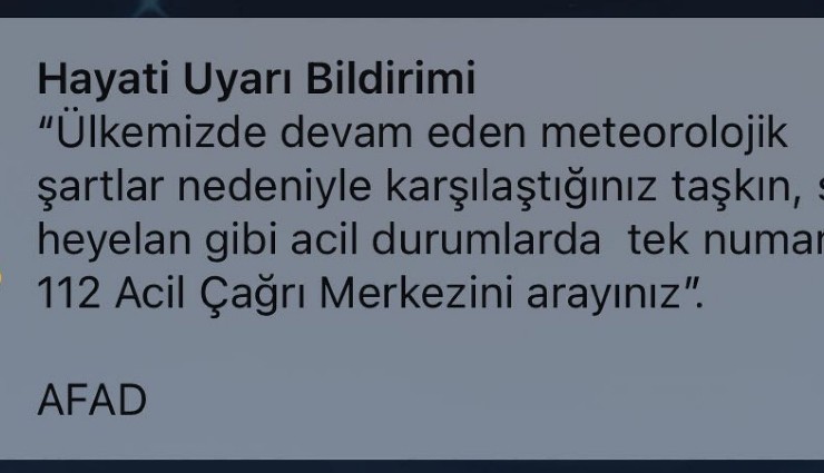 AFAD'ın Uyarısı Korkuttu!