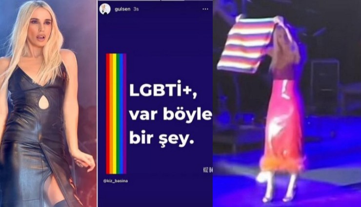 Gülşen Sahnede LGBT Bayrağı Açtı!