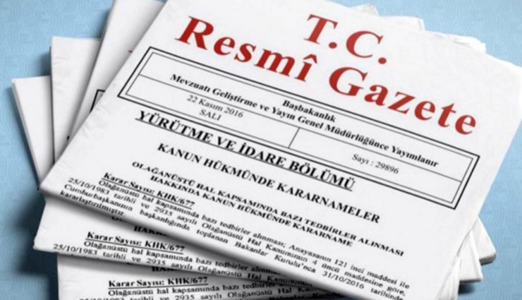 Resmi Gazete'de Yayımlandı!