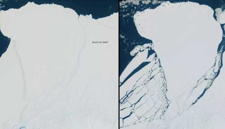 Antarktika'da Dev Buz Kütlesi Koptu!