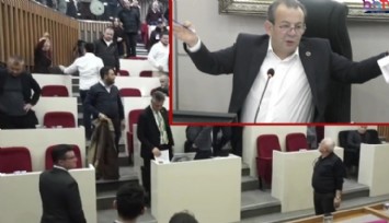 AK Partili Meclis Üyesi, Tanju Özcan'a Su Şişesi Fırlattı!