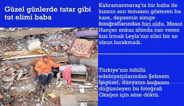 Oksijen'in Deprem Fotoğraflarını Konuşturmasına Tepki!