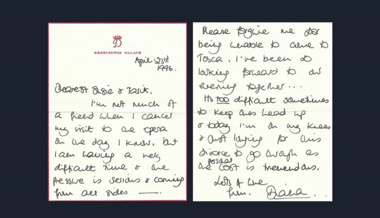 Prenses Diana'nın Mektupları Açık Artırmada Satıldı!