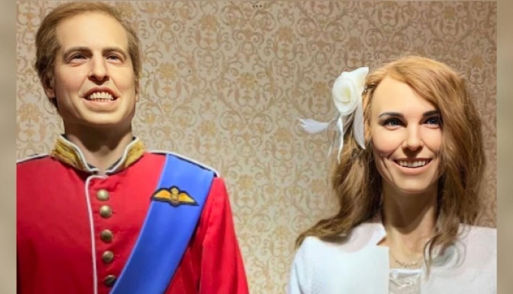 Prens William ve Kate Middleton'ın 'Ürkütücü' Heykelleri!