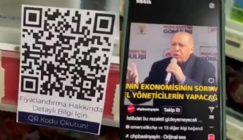 Market Raflarında QR Kodlu Erdoğan Videosu!