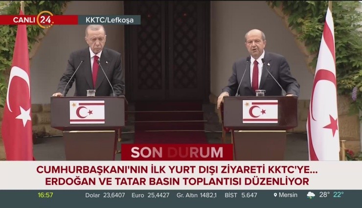 Erdoğan Ve Tatar Basın Toplantısı Düzenledi!