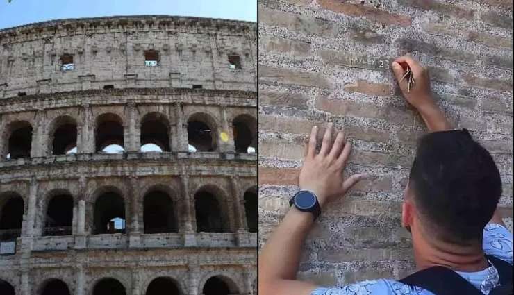Roma'da Kolezyum'a İsim Kazıyan Turist Aranıyor!