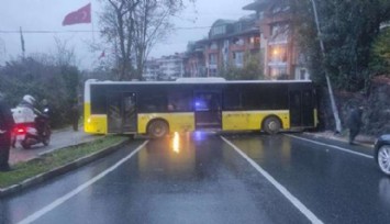 İstanbul'da İETT Otobüsü Duvara Çarptı!