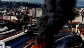 İzmir'deki Kemeraltı Çarşısı'nda Yangın!