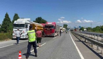 Otoyola Asit Döküldü: Yol Trafiğe Kapatıldı!