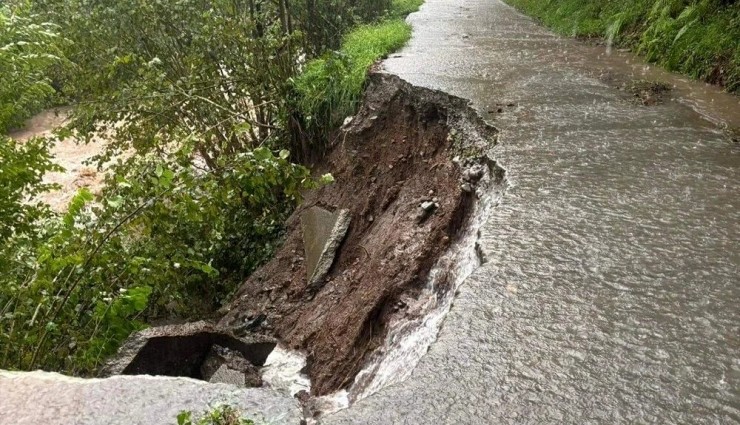 Artvin'de Sel ve Heyelan: Yol Çöktü!